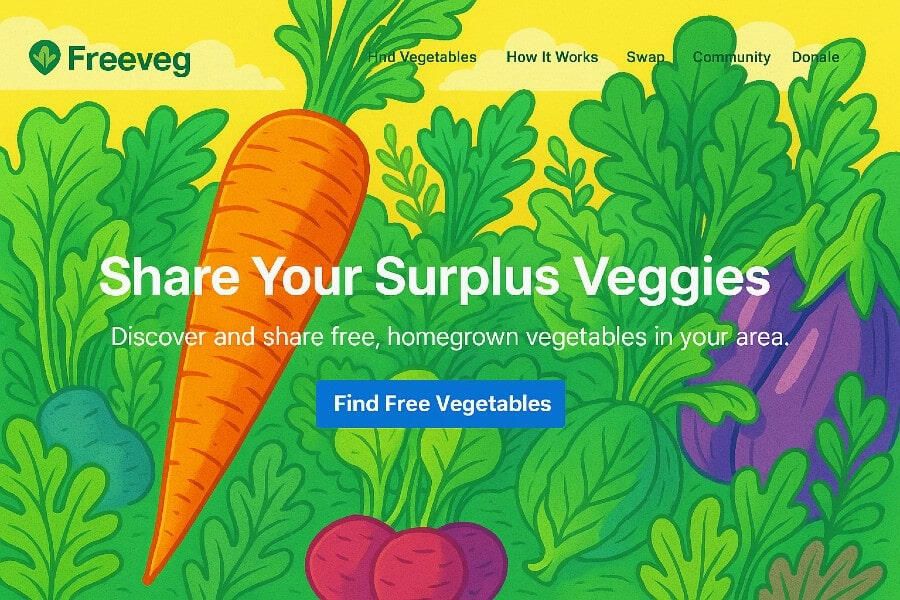 Freeveg.com Landing Example